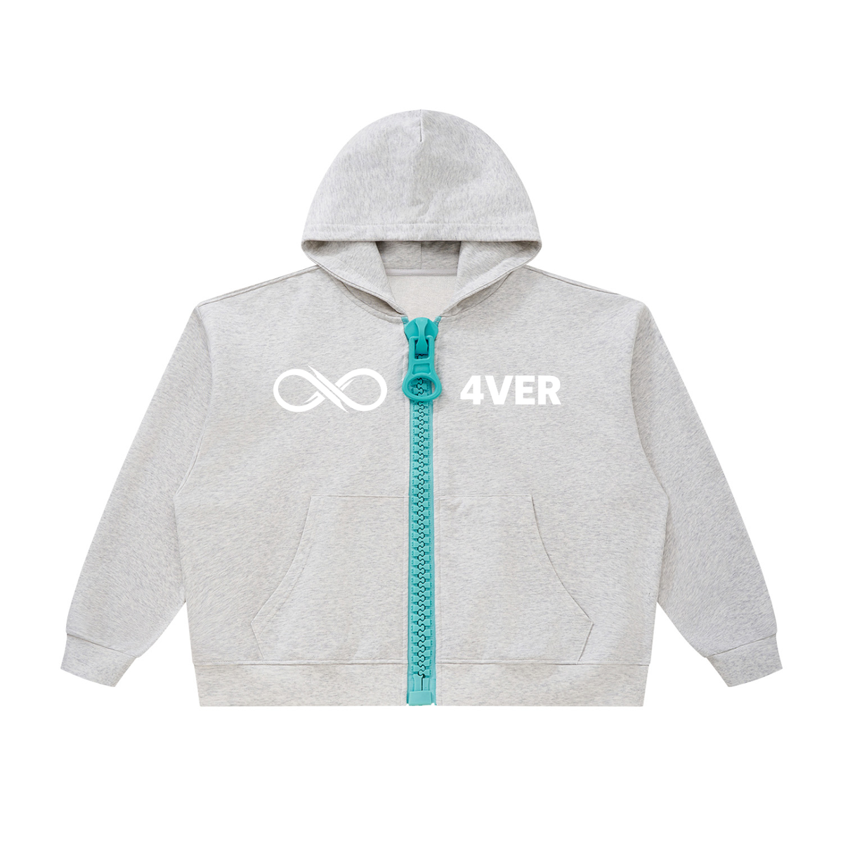 Unisex Oversized Chunky-Zip Boxy Hoodie